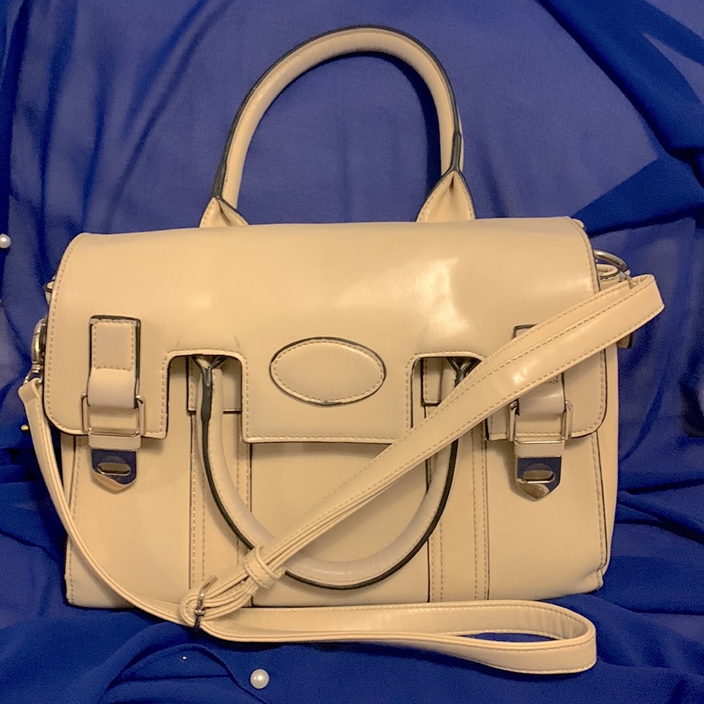 Original Sandra Angelozzi Bisque Beige Ladies Purse With Shoulder Strap